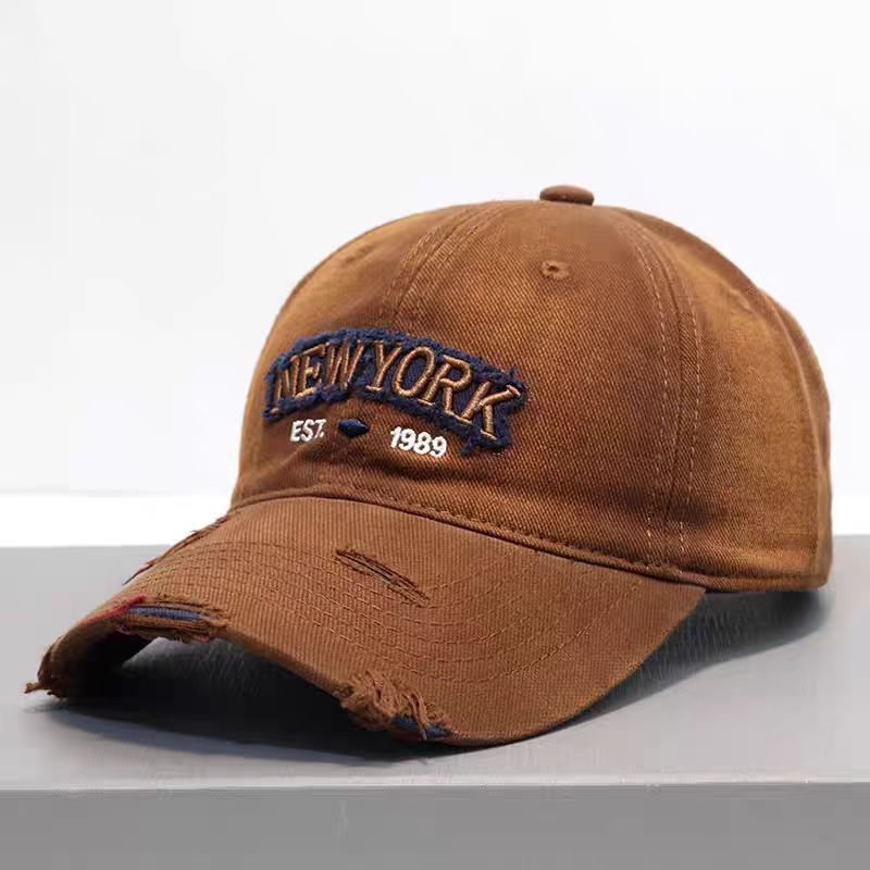 Embroidered Letter Denim Baseball Cap With A Soft Crown 