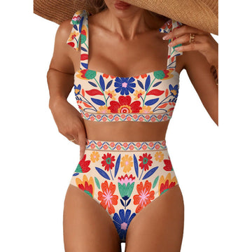 Multicolor Floral Orange