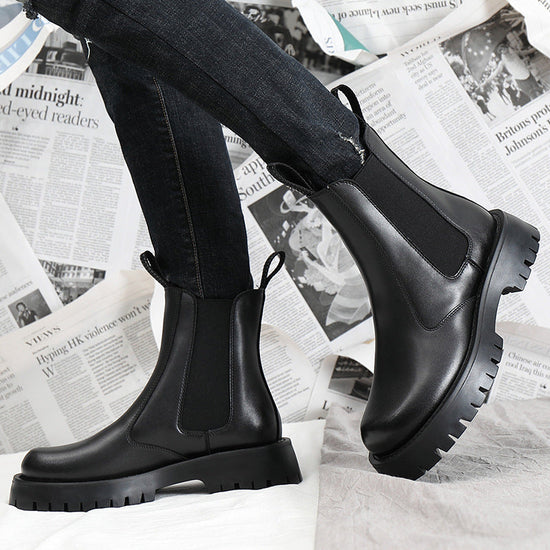 Unisex Fleece-Lined Winter Boots – Warm Outdoor Streetwear 
