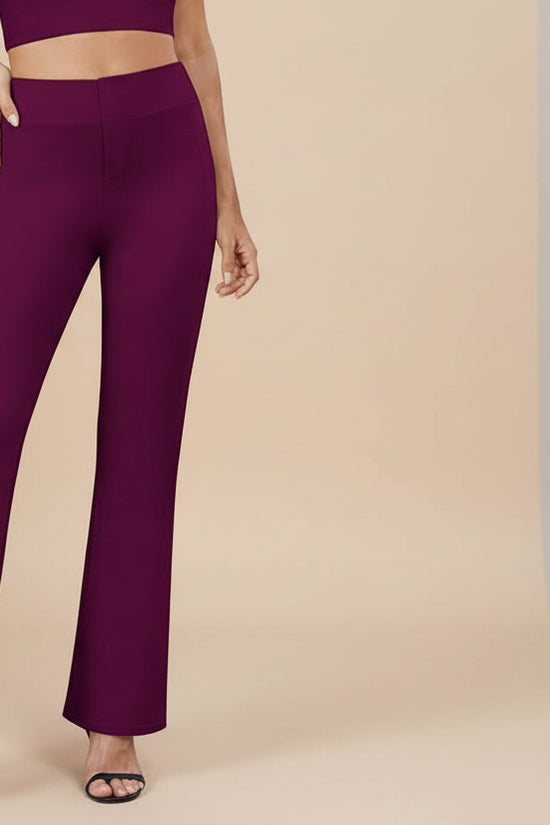 Business-casual High-waisted Stretch Trousers 