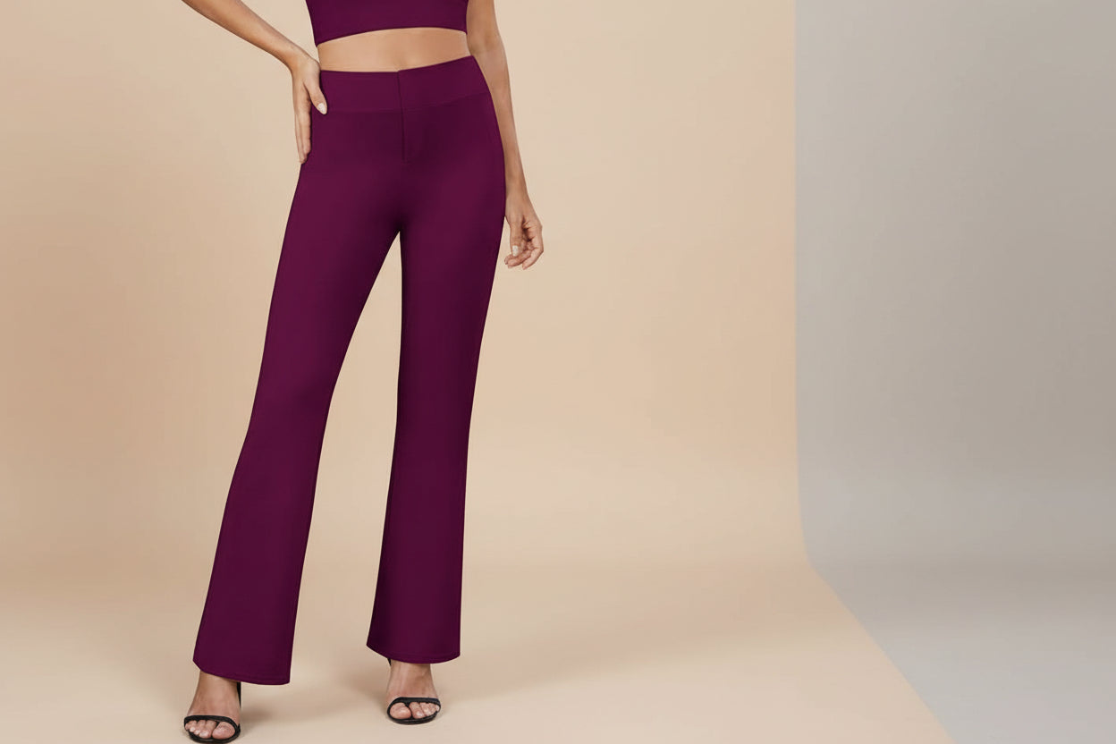 Business-casual High-waisted Stretch Trousers 