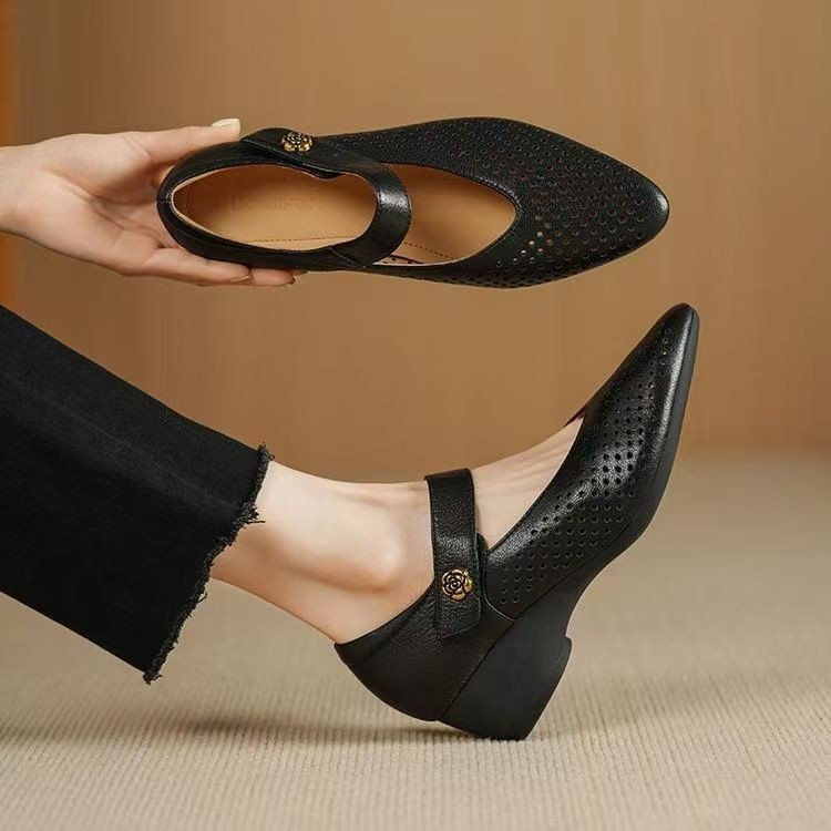 Summer New Retro Breathable Pointed Fashion High Heels For Women CJ US