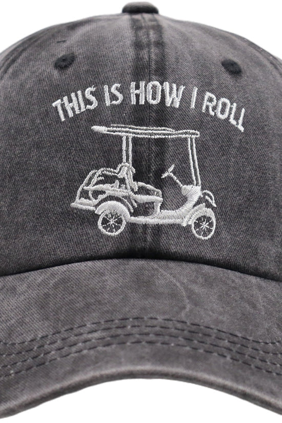 Funny Golf Cart Hat Adjustable Baseball Cap 
