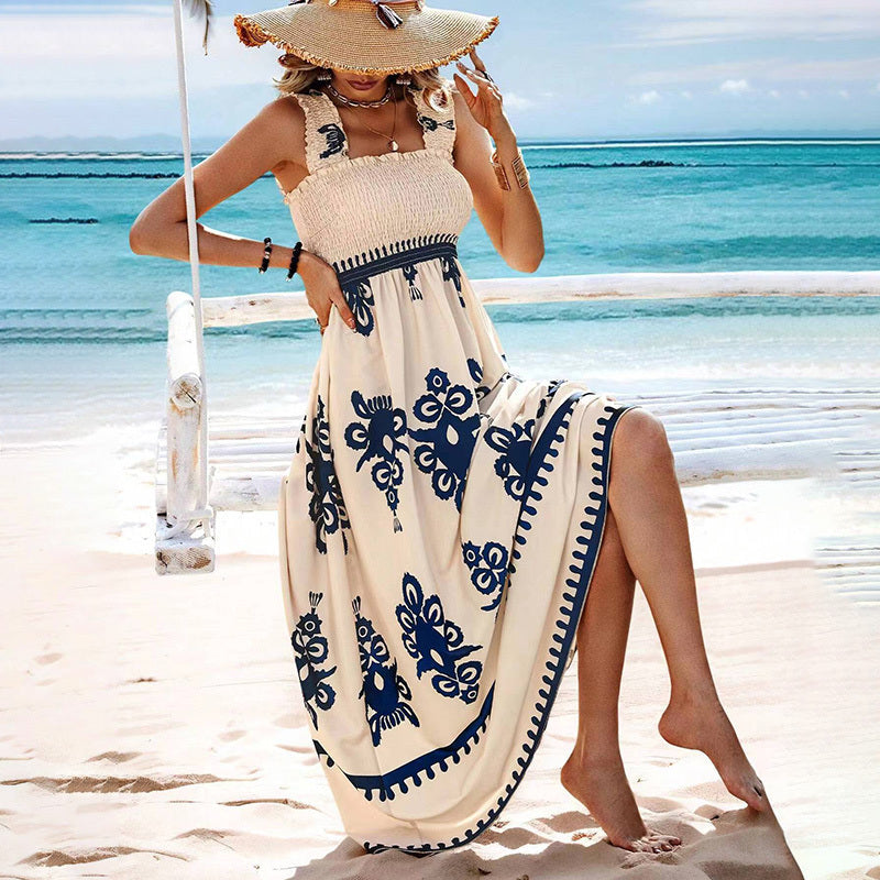 Women’s Wide-Strap Printed Maxi Dress CJ US
