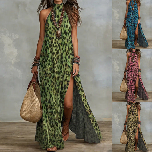 Printed Scarf-style Long Dress Fashionable And Casual 