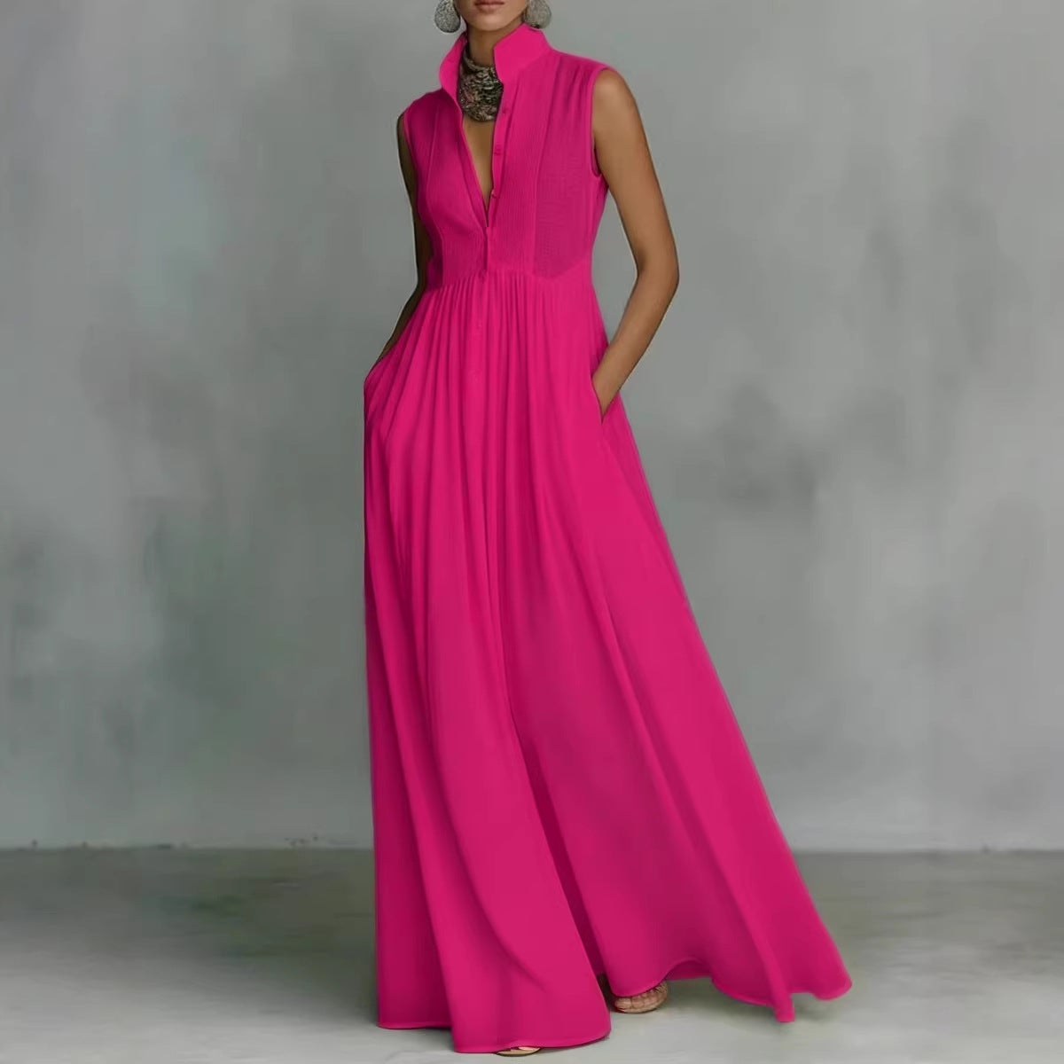 Long Vacation-style French-colored Dress 