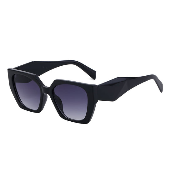 New Fashion Cat-eye Wide Temple Sunglasses for Women, High-end Ins Style, Full-frame UV Protection Sun Glasses 