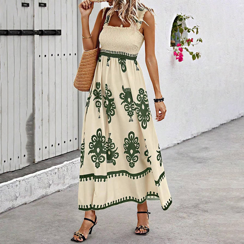 Women’s Wide-Strap Printed Maxi Dress CJ US
