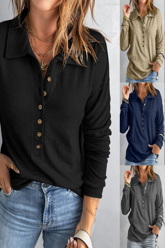 Women's Loose-Fitting Casual Long-Sleeve Top 