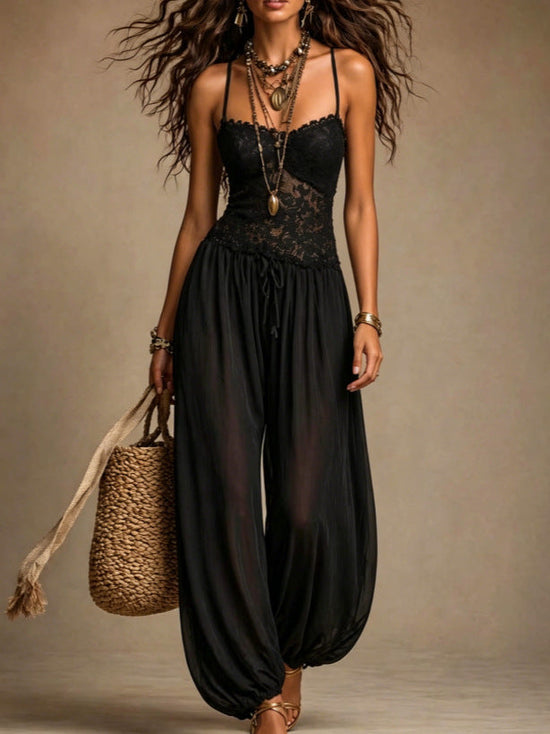 New Strap Fashion Sexy Casual Loose Mood Comfortable Jumpsuit 