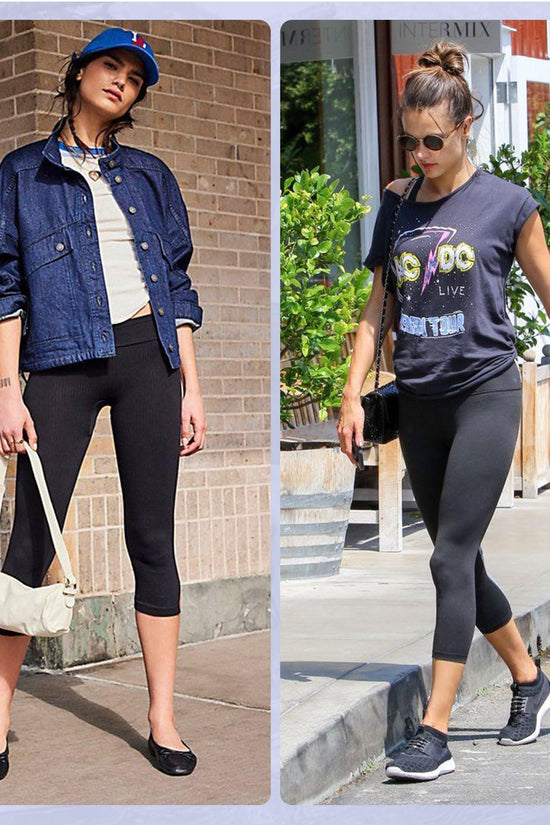 High-waisted cropped yoga pants with pockets CJ US