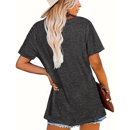 Retro Desert Highway T-Shirt - Casual Short Sleeve Tee Tops CJ US
