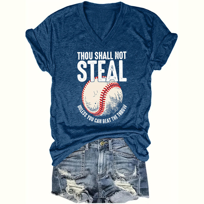 Thou Shall Not Steal Baseball Shirt for Women CJ US