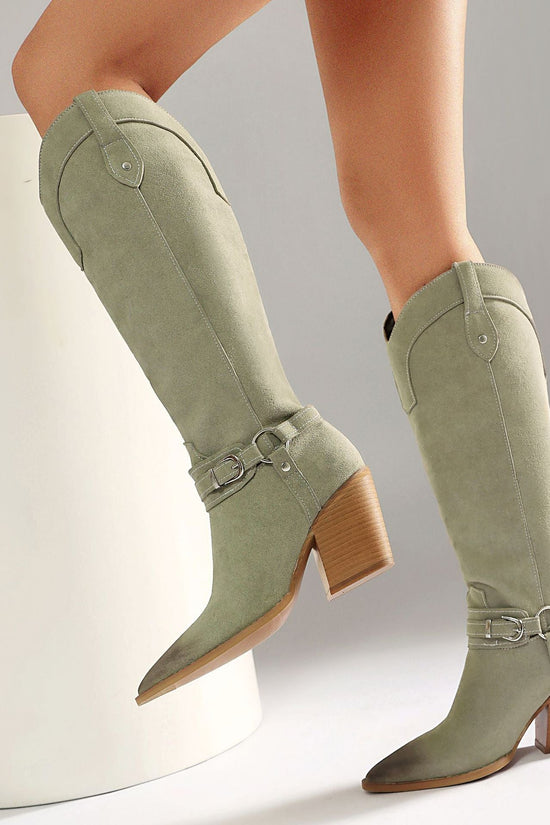 High heels, thick heels, women's boots, high boots, western boots Made to order, ships in 7 days 