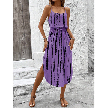 Purple background with black stripes