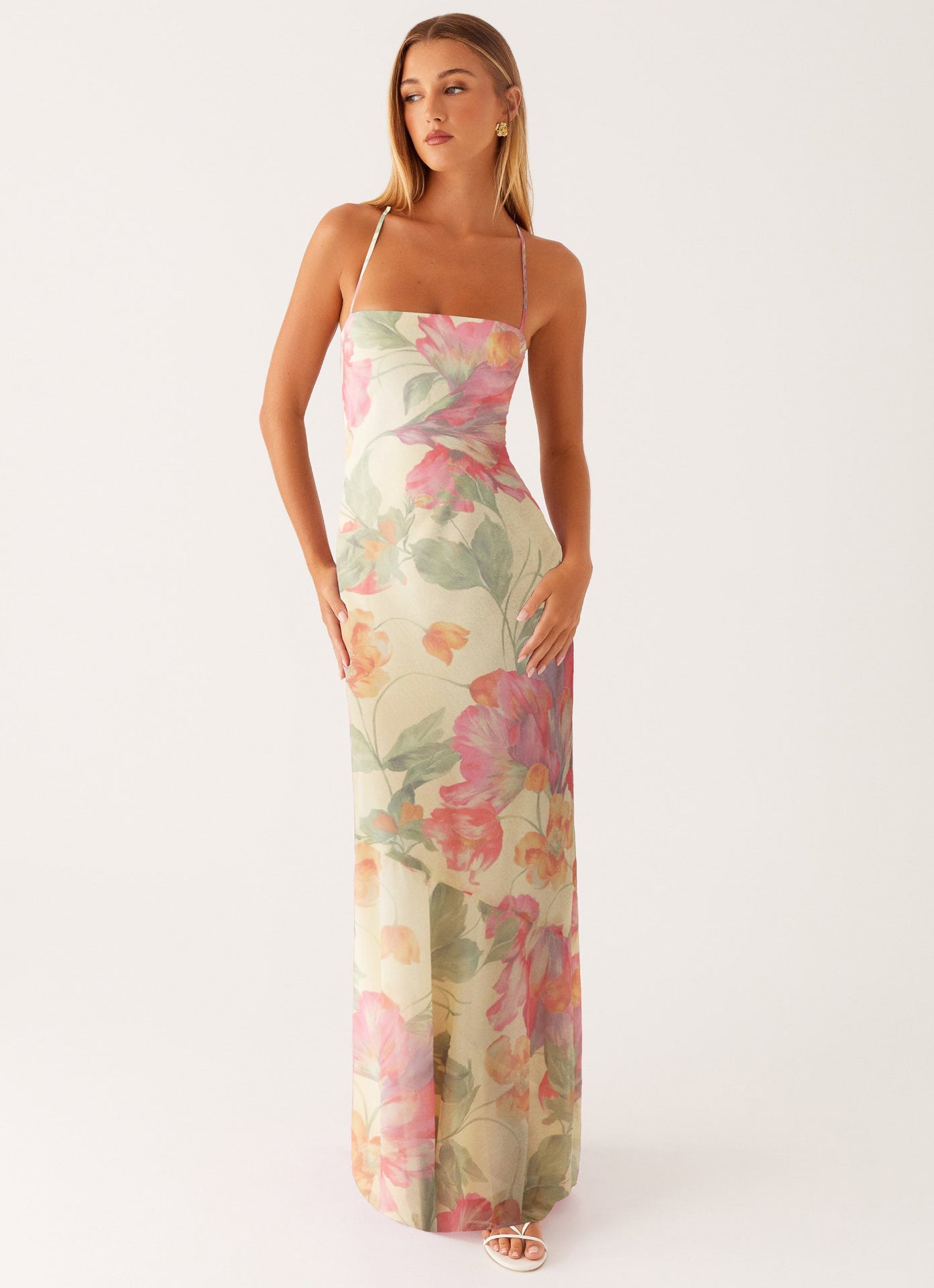 Womens Printed Sleeveless Strap Bodycon Dress 
