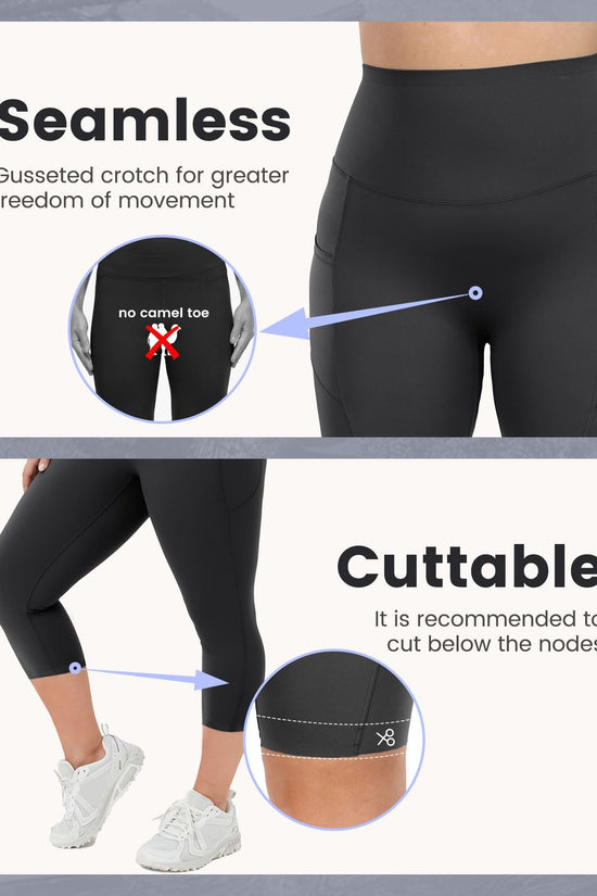 High-waisted cropped yoga pants with pockets CJ US