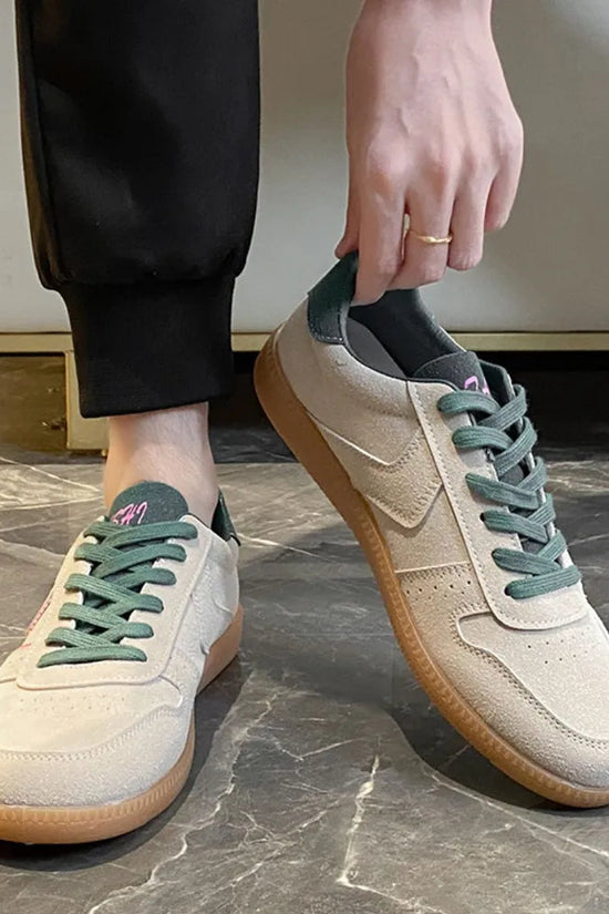 Round Toe Lace Up Sneakers 