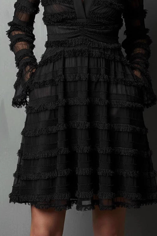 Spring New Sexy Sheer Fitted Dress Style High Waist Versatile Pleated Skirt 
