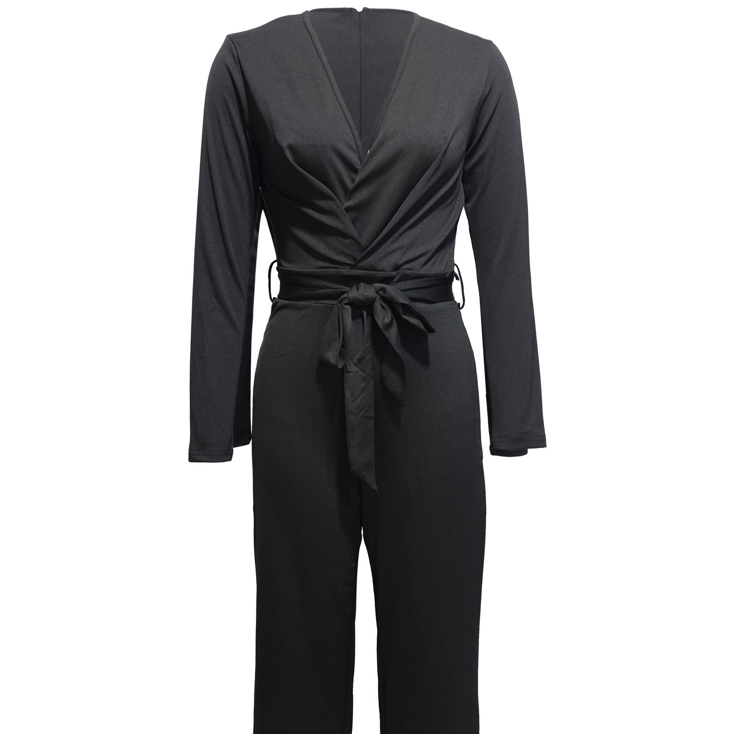 Ladies' Fashionable Slim Fit Sexy V-neck Long Sleeved Slimming Jumpsuit CJ