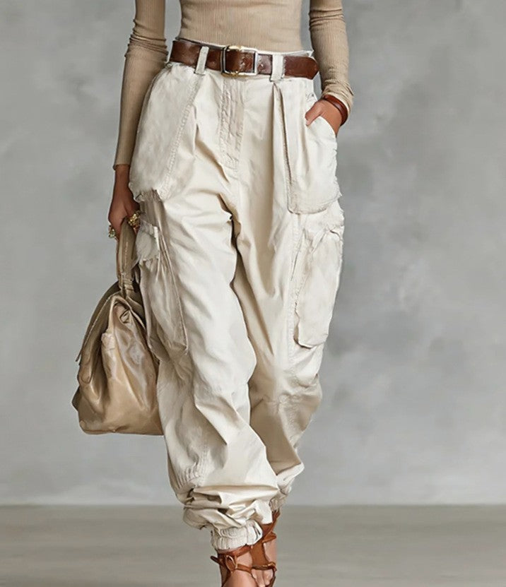Niche Relaxed-fit Wide-leg Casual Trousers For Women 