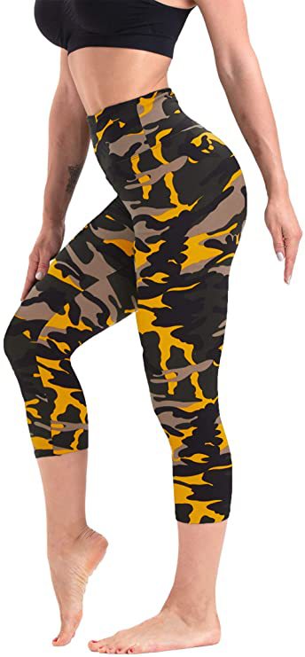 Cropped High-Rise Leggings – USA Flag Print Patriotic Workout Pants 