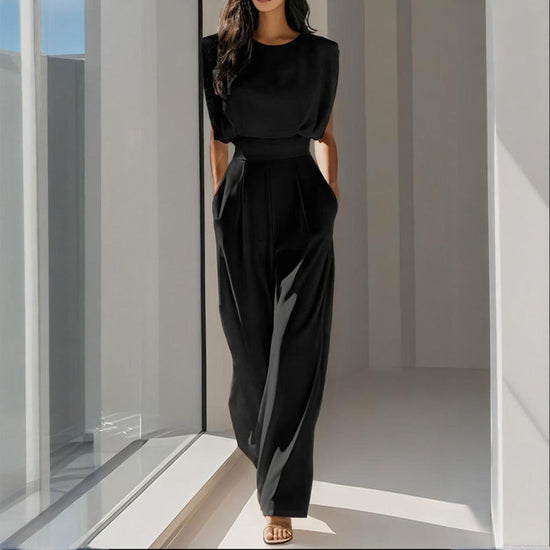Women’s wide-leg short sleeve jumpsuit CJ US