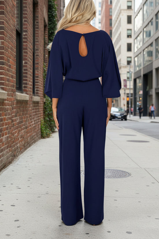 Solid Color Slim Fitting long sleeve jumpsuits for women 