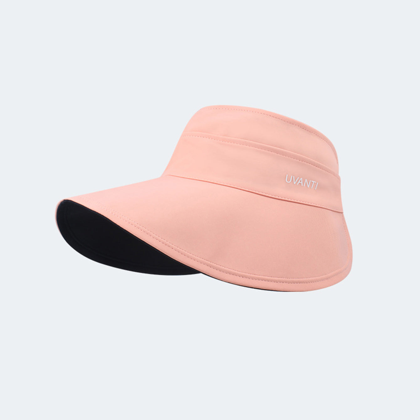 Solid-color Simple Double-sided Wide-brimmed Hat With Empty Crown, Light And Fresh Outdoor Wrap-around Style Large Brim, With Storage Function For Sun Protection. 
