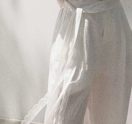 Linen Off-shoulder Short-sleeve Shirt Casual Set 