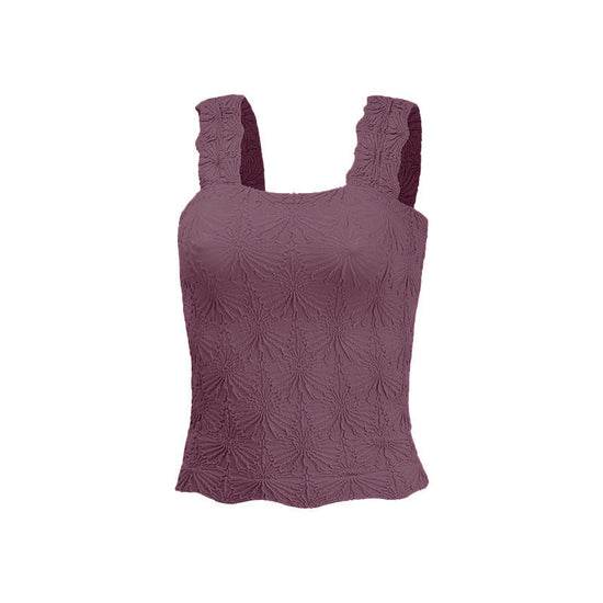 SO ME Floral Jacquard Seamless Tank Top 