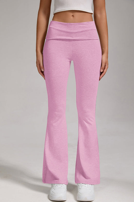 🔥 Women's Low-Waisted Folded Waist Flared Pants - Low-Rise Wide-Leg Trousers FitiqueFit