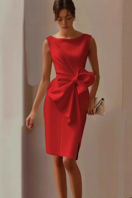 Bow-knot Fashion Sleeveless Midi Dress 