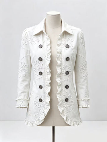 White With Printed Pattern