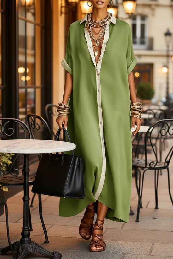 Loose short sleeved shirt skirt 