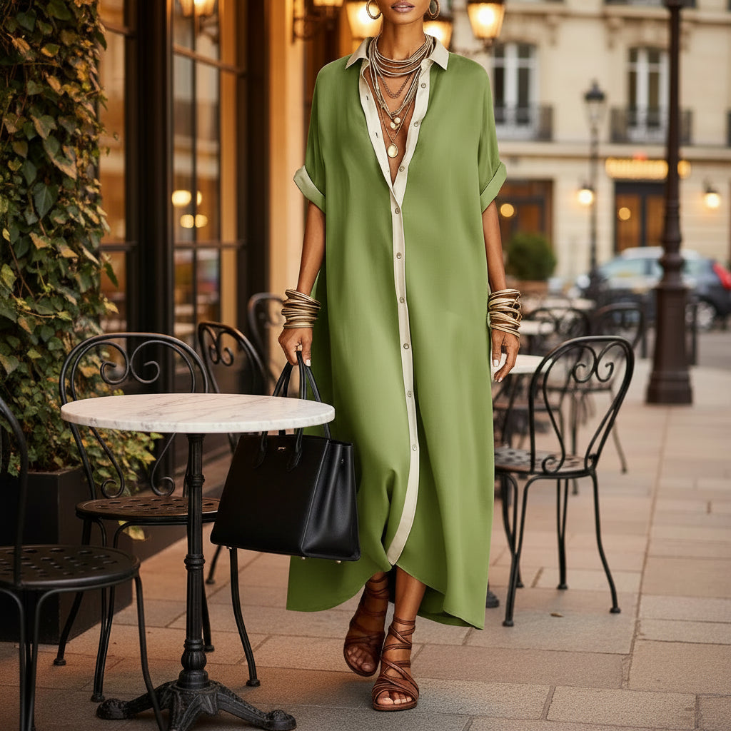 Loose short sleeved shirt skirt 