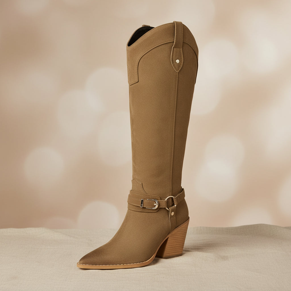 High heels, thick heels, women's boots, high boots, western boots Made to order, ships in 7 days 
