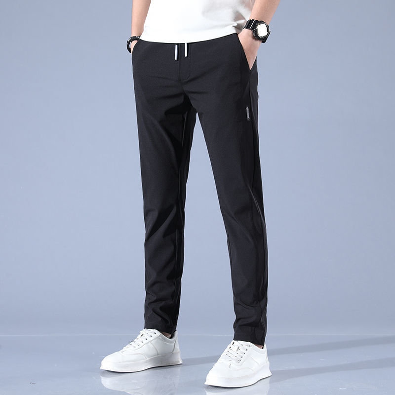 🧊 Men's Ice Silk Plus Size Straight-Leg Pants FitiqueFit
