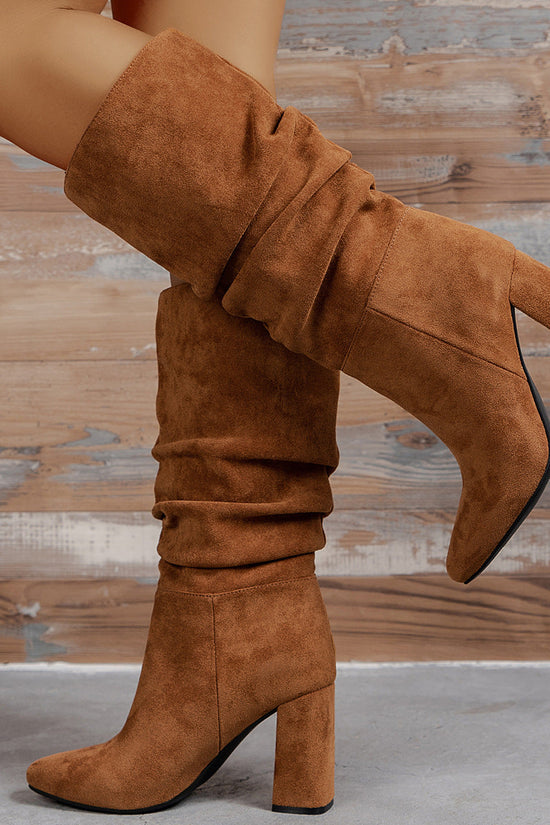 New European And American High Heel Slip-on Fashion Women's Boots CJ