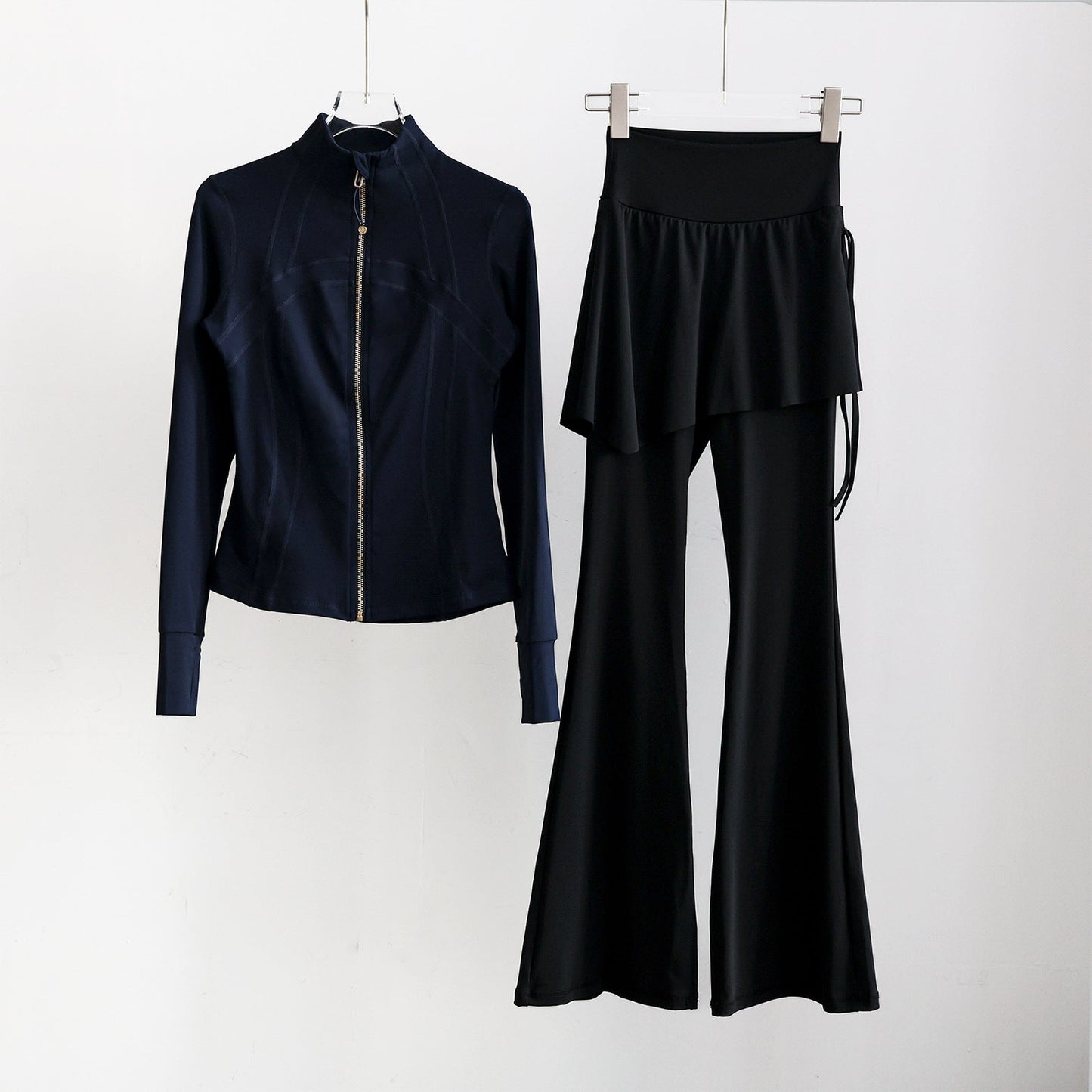 Long-sleeve Running Outfit With Zipper professional Gymwear Thats Slimming And Figure-flattering 