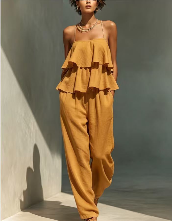 Women's Camisole And Casual Pants Set 