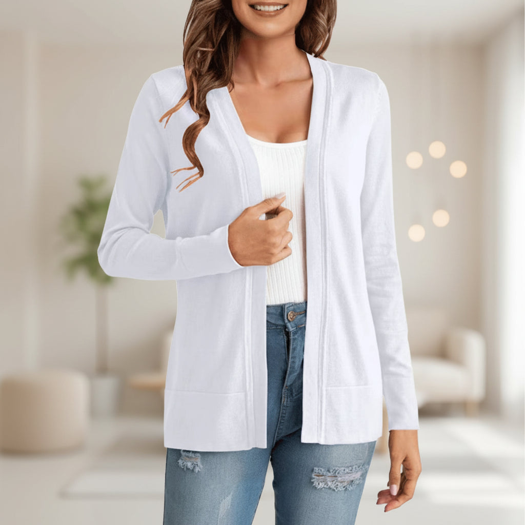 Womens Simple All-Match Knitted Cardigan Coat 
