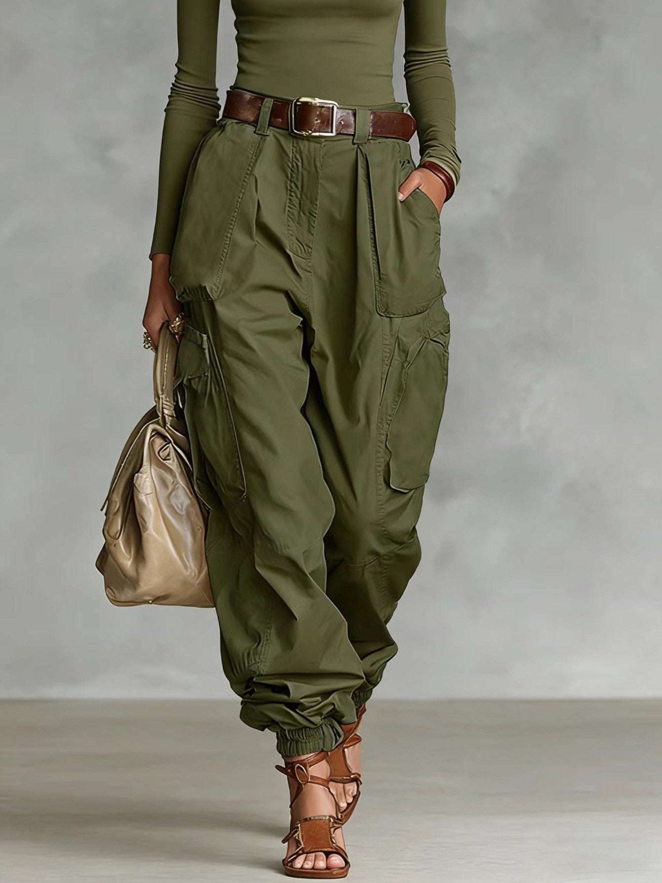 Niche Relaxed-fit Wide-leg Casual Trousers For Women 