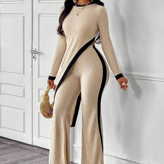 Women’s Asymmetrical Top and Pants Set CJ US