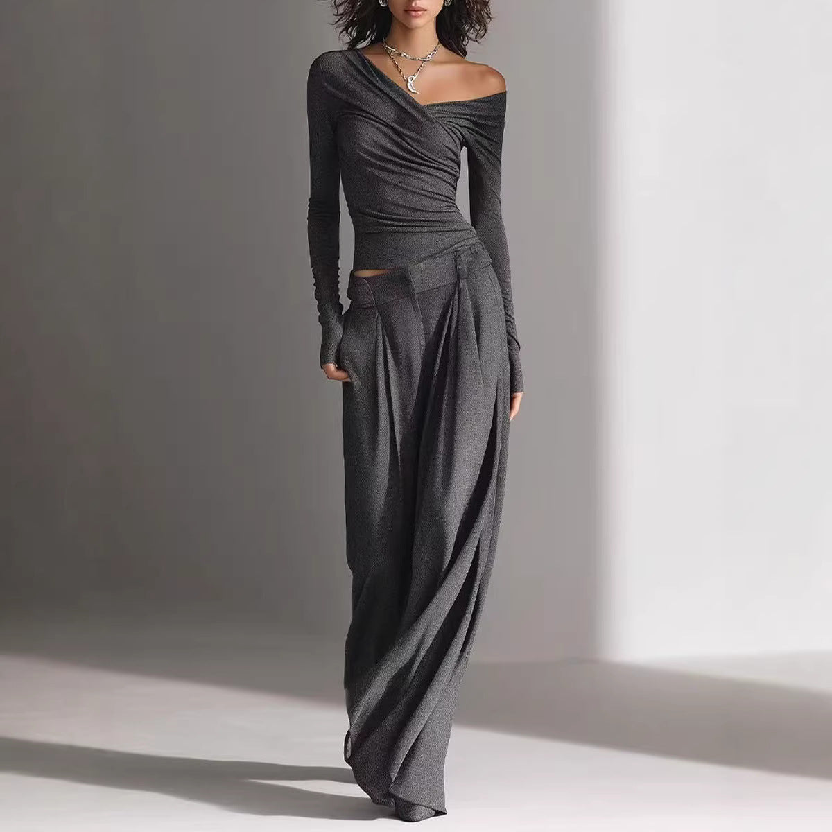 Women's Casual Long-Sleeve Pants Set 