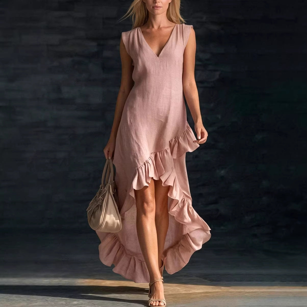 New Cotton-linen Long Dress For Women 