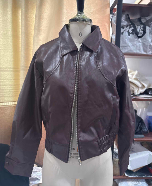 Strap up short long sleeved jacket 