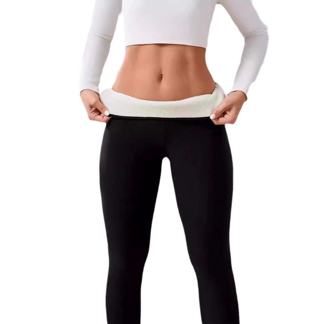 Fleece-lined Thick Light Board Cashmere Leggings 