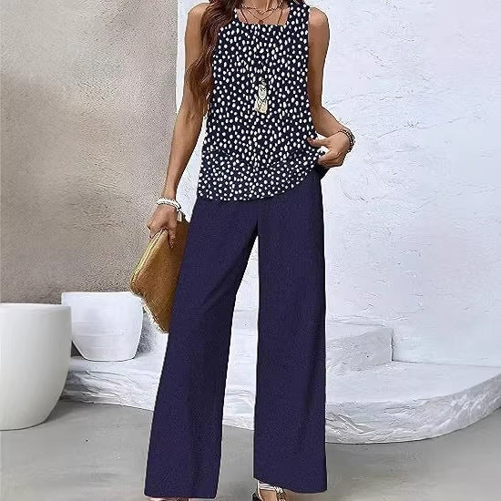 Women's Two-Piece Vest And Pants Set 