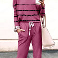  Wine Red stripes